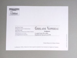 Invitation exposition Ghislaine Vappereau